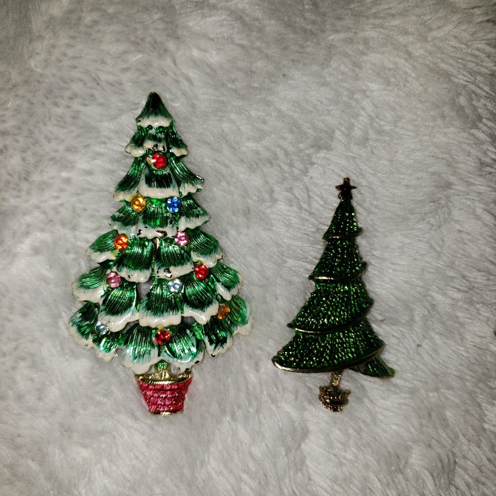 Set of 2 Christmas Tree Pins